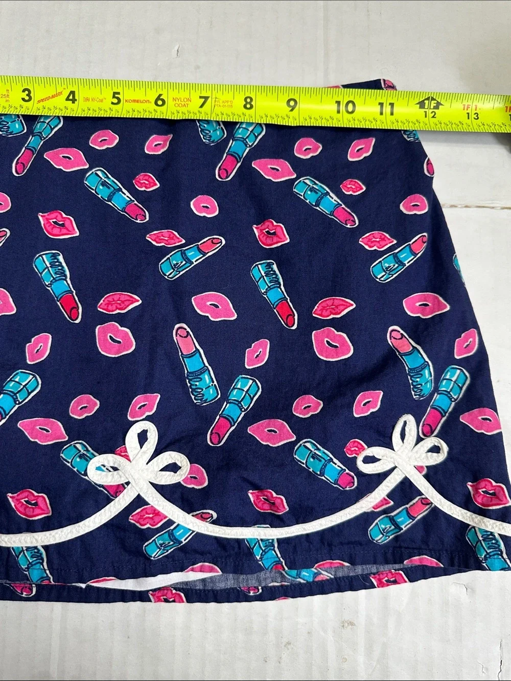 Lilly Pulitzer Gimme Kiss‎ Skirt Navy Pink Pull On Skort Youth Girls Large 10/12